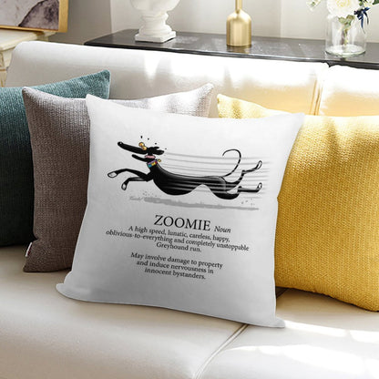 Greyhound Zoomie Soft Easy Maintenance Throw Pillow