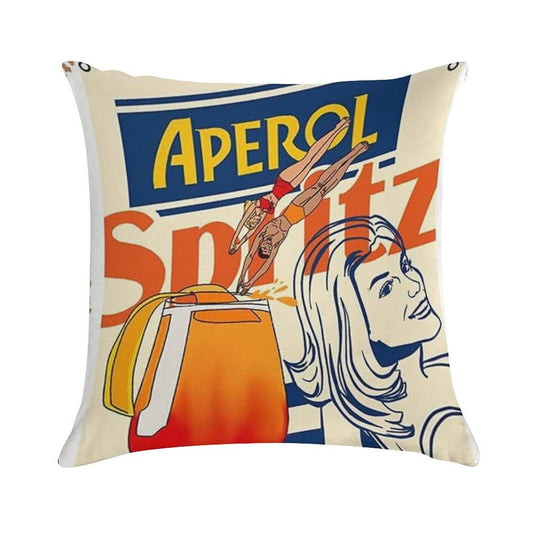 Aperol Spritz Art Print Soft Anti-Pilling Throw Pillow
