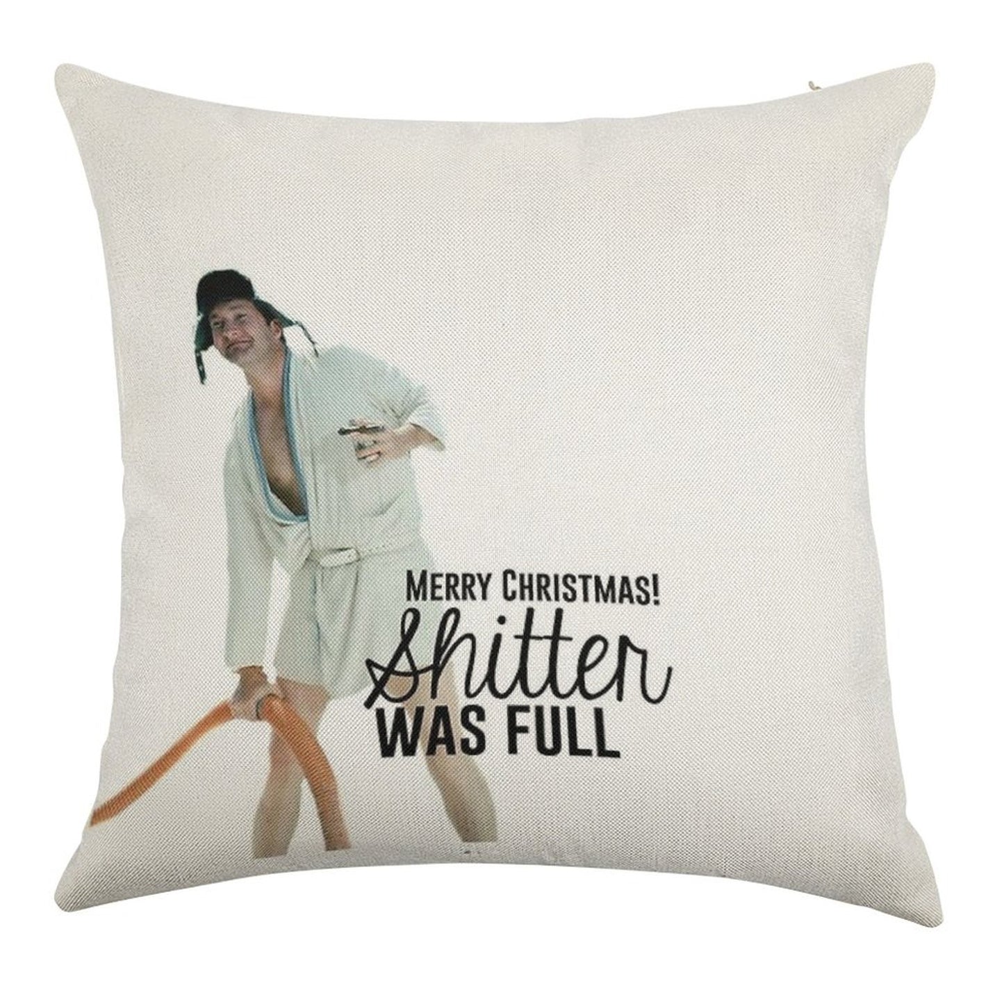 Cousin Eddie Merry Christmas Linen Throw Pillow Cover