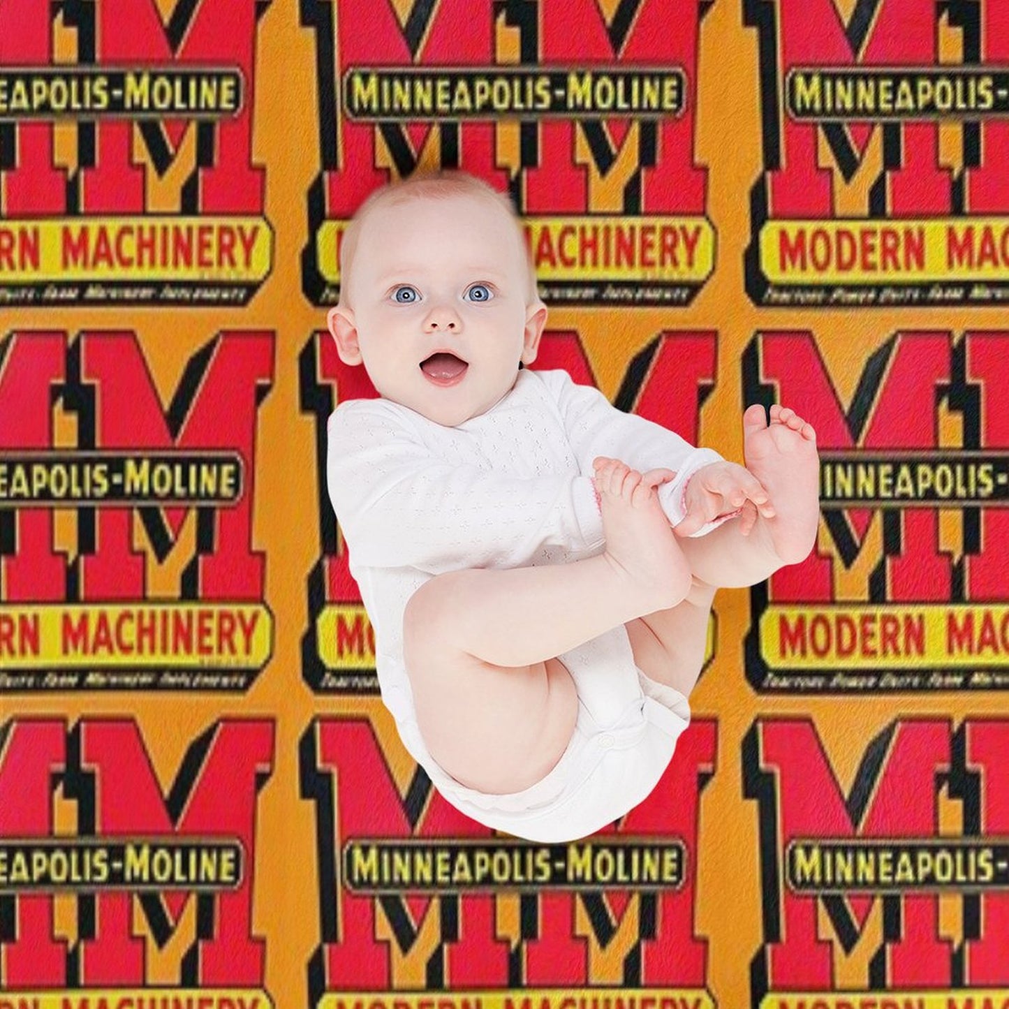 Minneapolis Moline Modern Machinery Throw Blanket