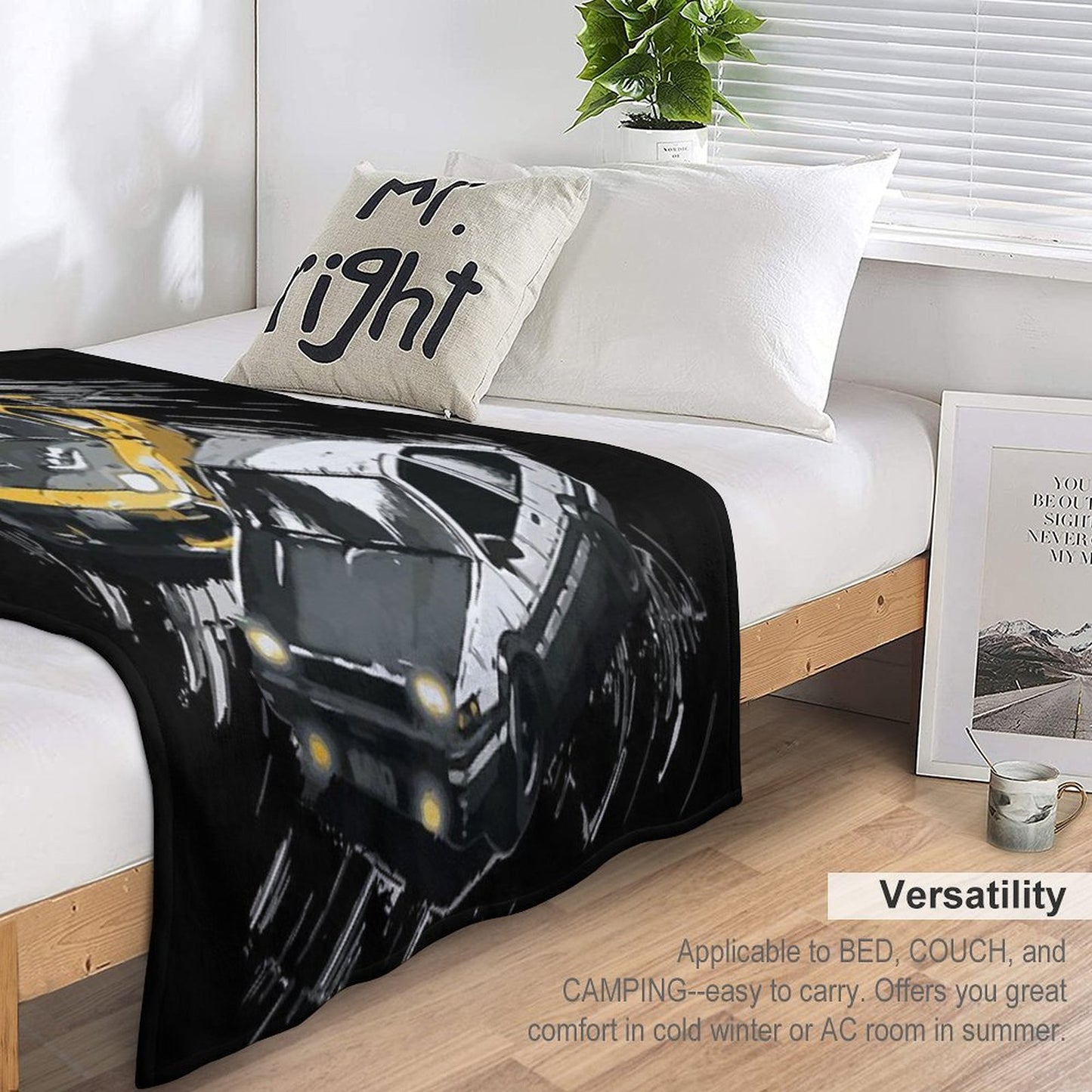 Mountain Drift Racing Initial D Tandems AE86 Vs FD Rx-7 Throw Blanket