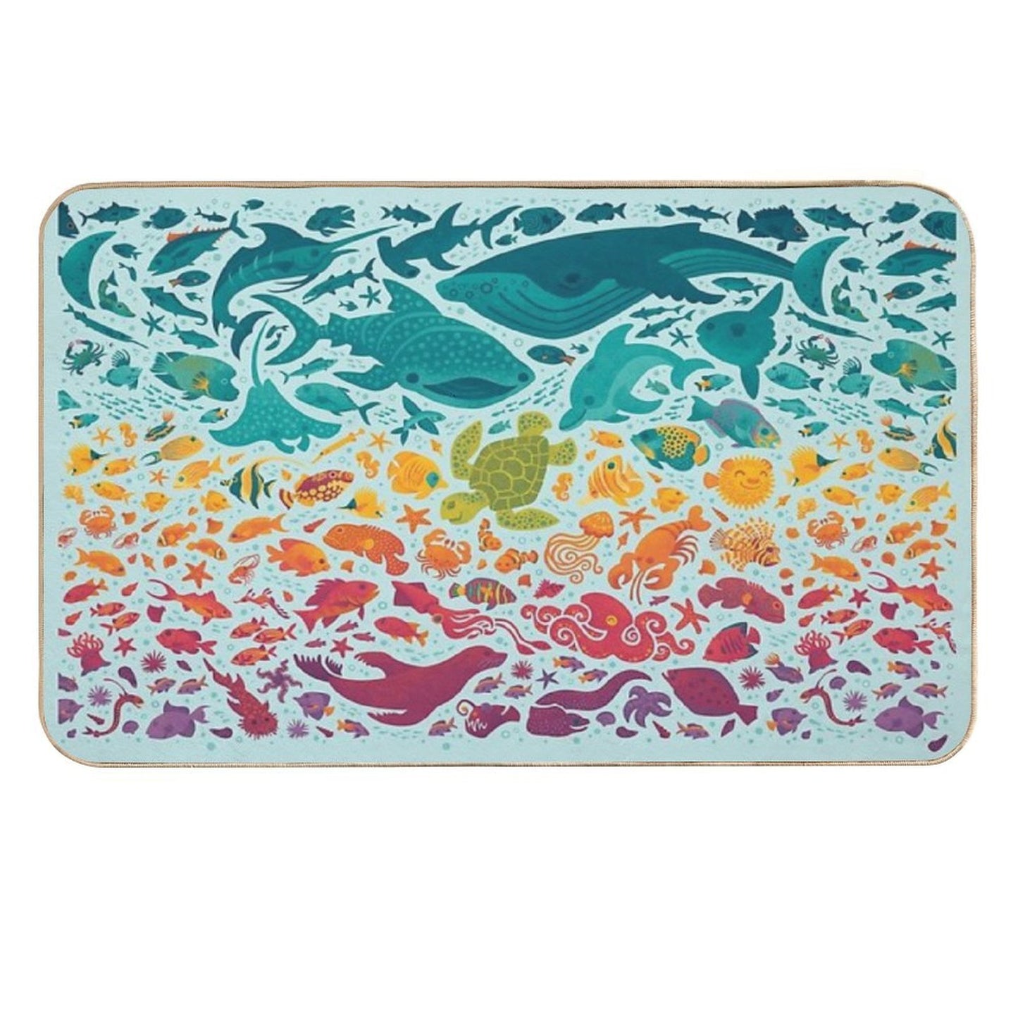 Aquatic Spectrum 2  Light Blue  Toxin-Free Bath Mat
