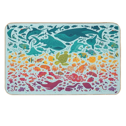 Aquatic Spectrum 2  Light Blue  Toxin-Free Bath Mat