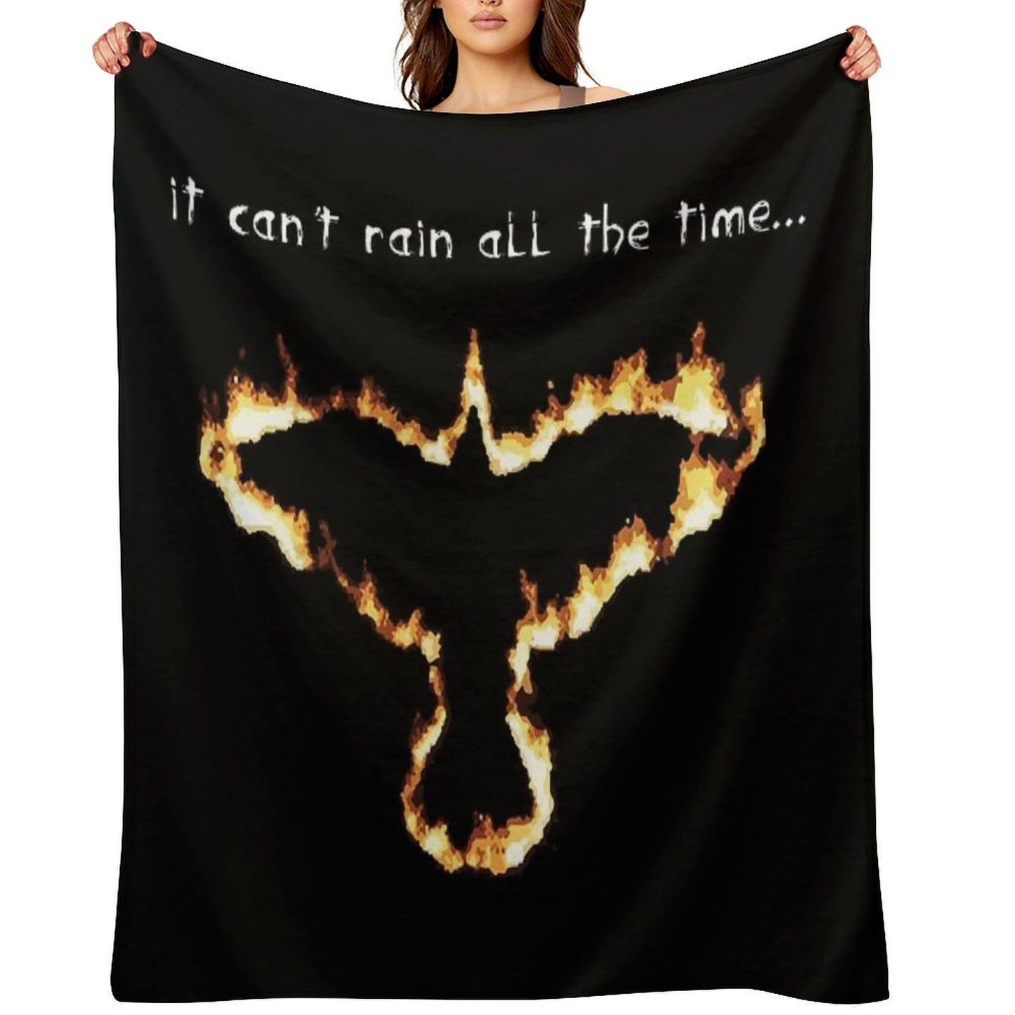 Fire Crow Throw Blanket