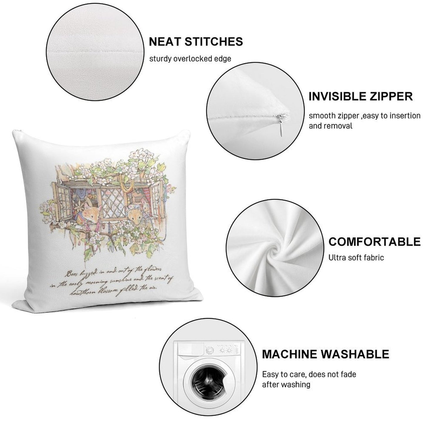 The Weavers Soft Shrink-Resistant Throw Pillow
