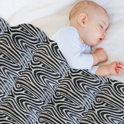 Lovely Zebra Pied Stripes Throw Blanket