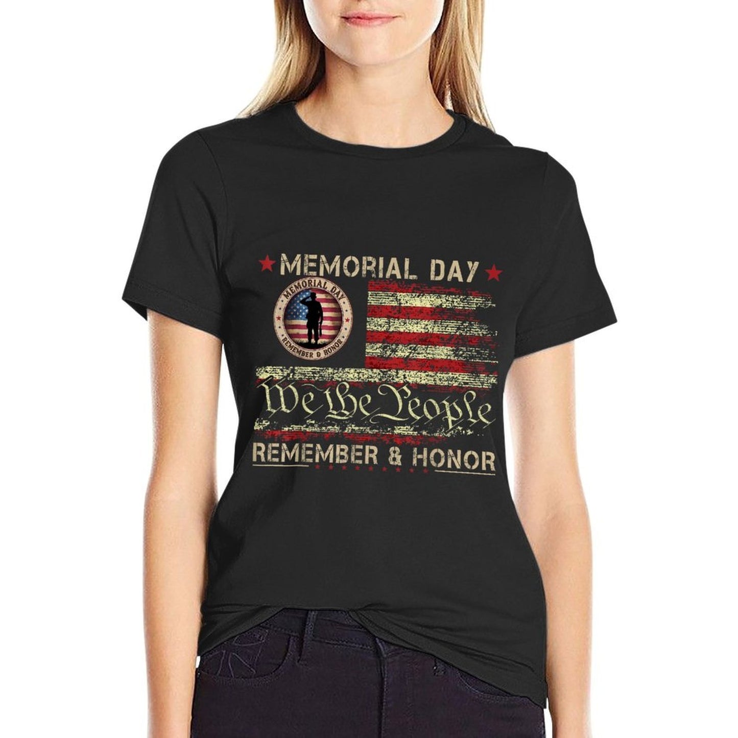 Veterans Day 2025 USA Memorial Day Red Poppy Flower Military Comfortable T-Shirt