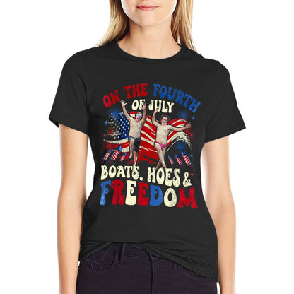 On The Fourth Of July Boats, Hoes & Freedom  Relaxed-fit T-Shirt