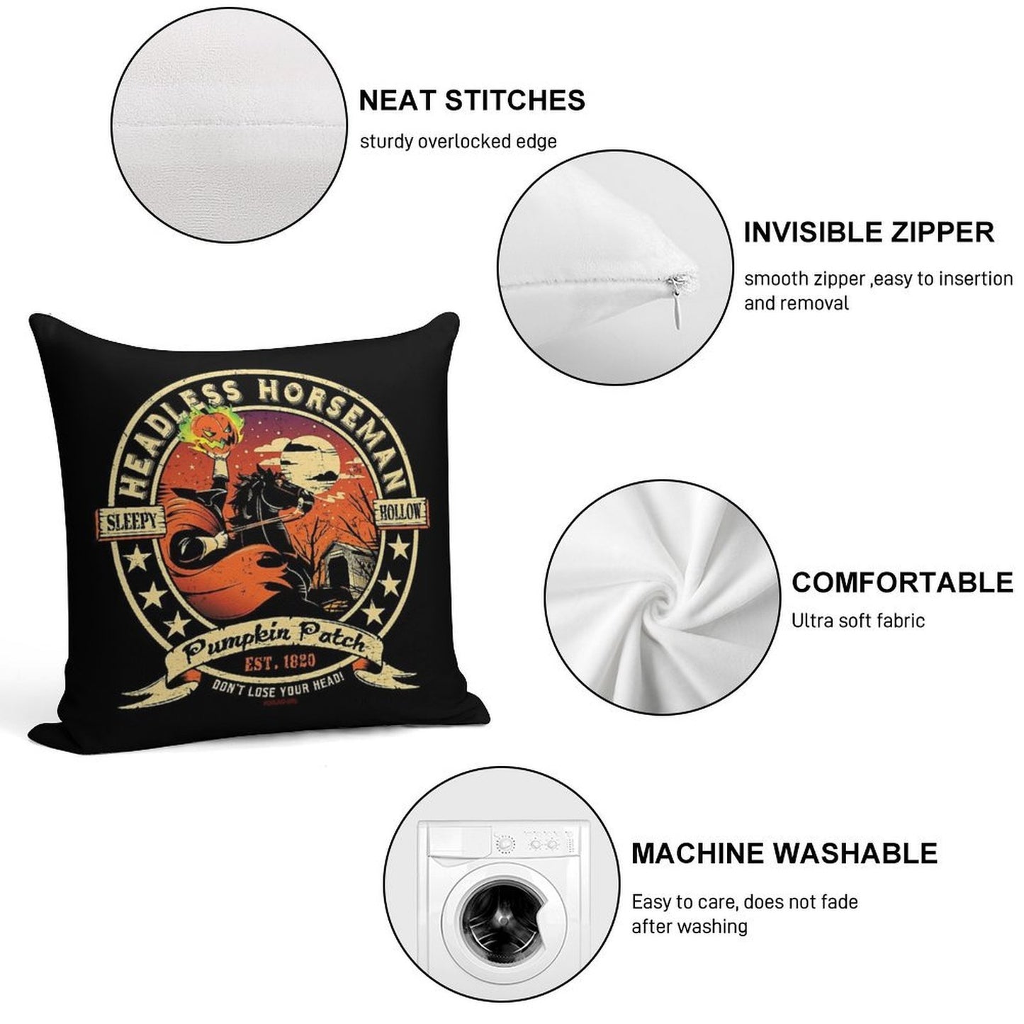 Don't Lose Your Head Now Soft Luxury Feel Throw Pillow