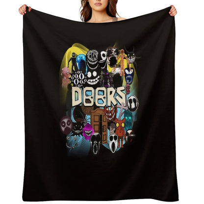 Doors All The Entities New Doors Game Update Throw Blanket