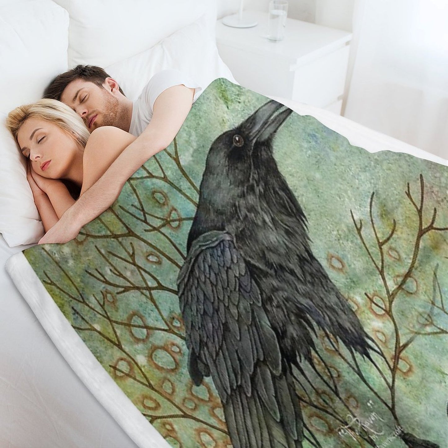 The Raven Nevermore (The Vanishing Series) Throw Blanket