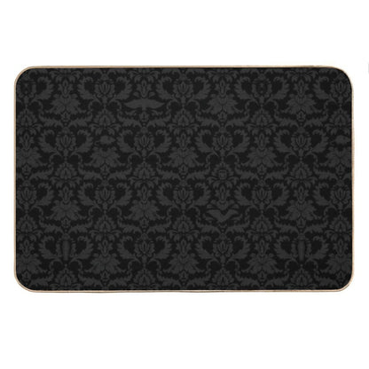 Victorian Gothic Pattern (Black) Bath Mat