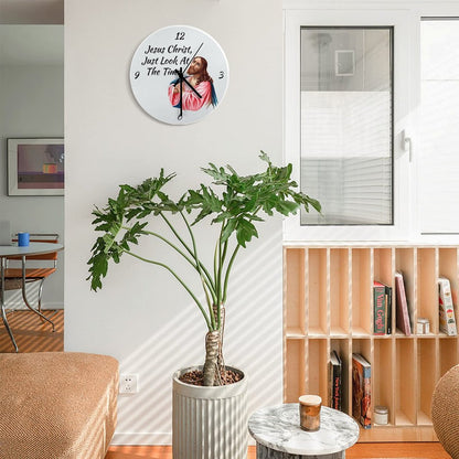 Jesus Christ Look At The Time Wall Clock