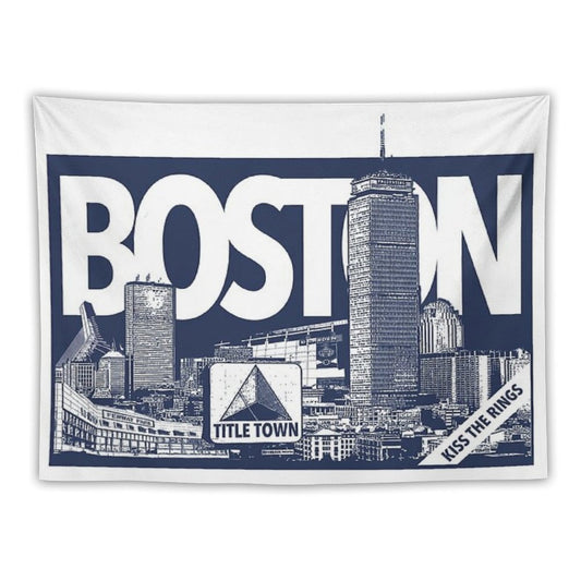 Title Town Skyline Tapestry