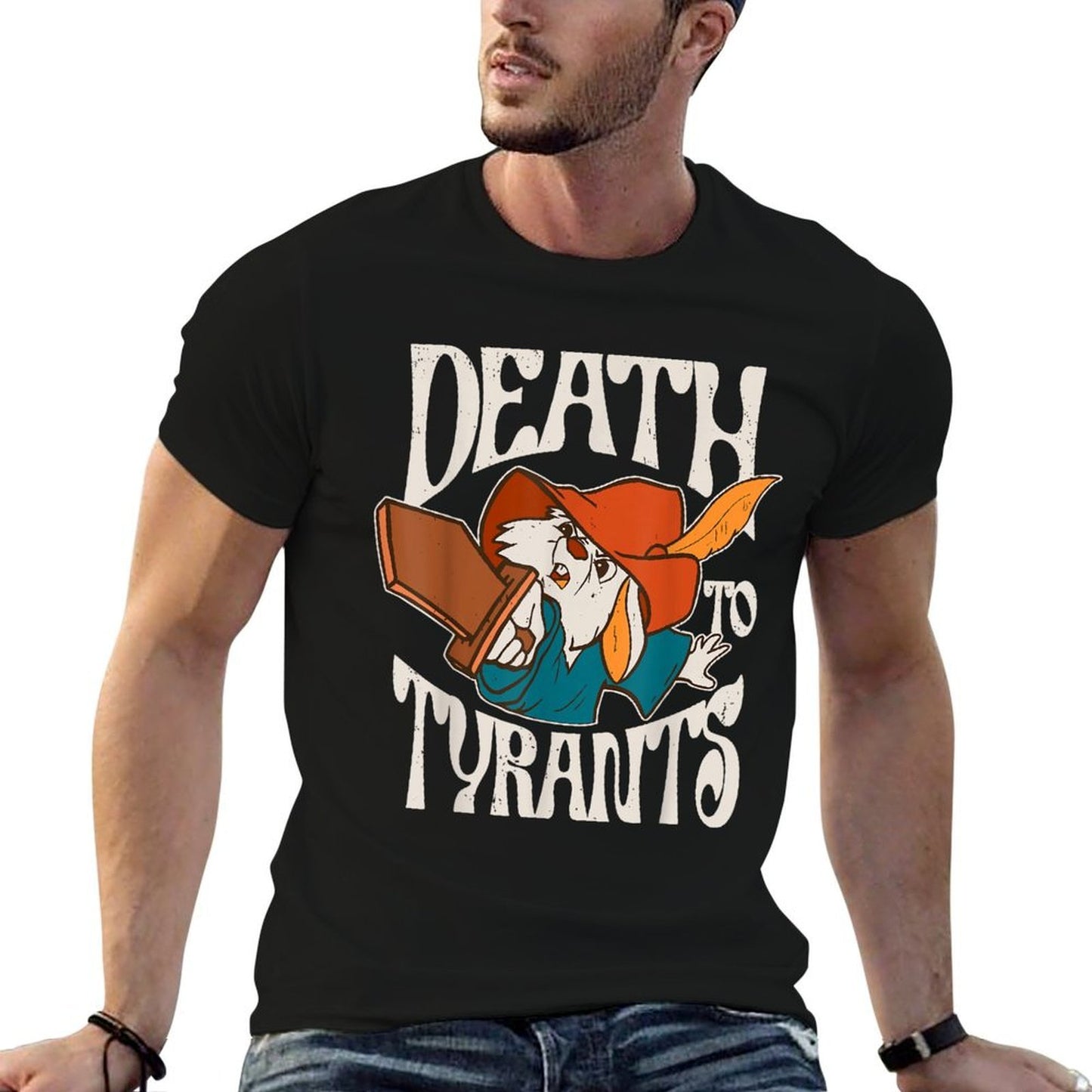 Retro Rabbit Death To Tyrants Vintage 90s  Odor-resistant T-Shirt