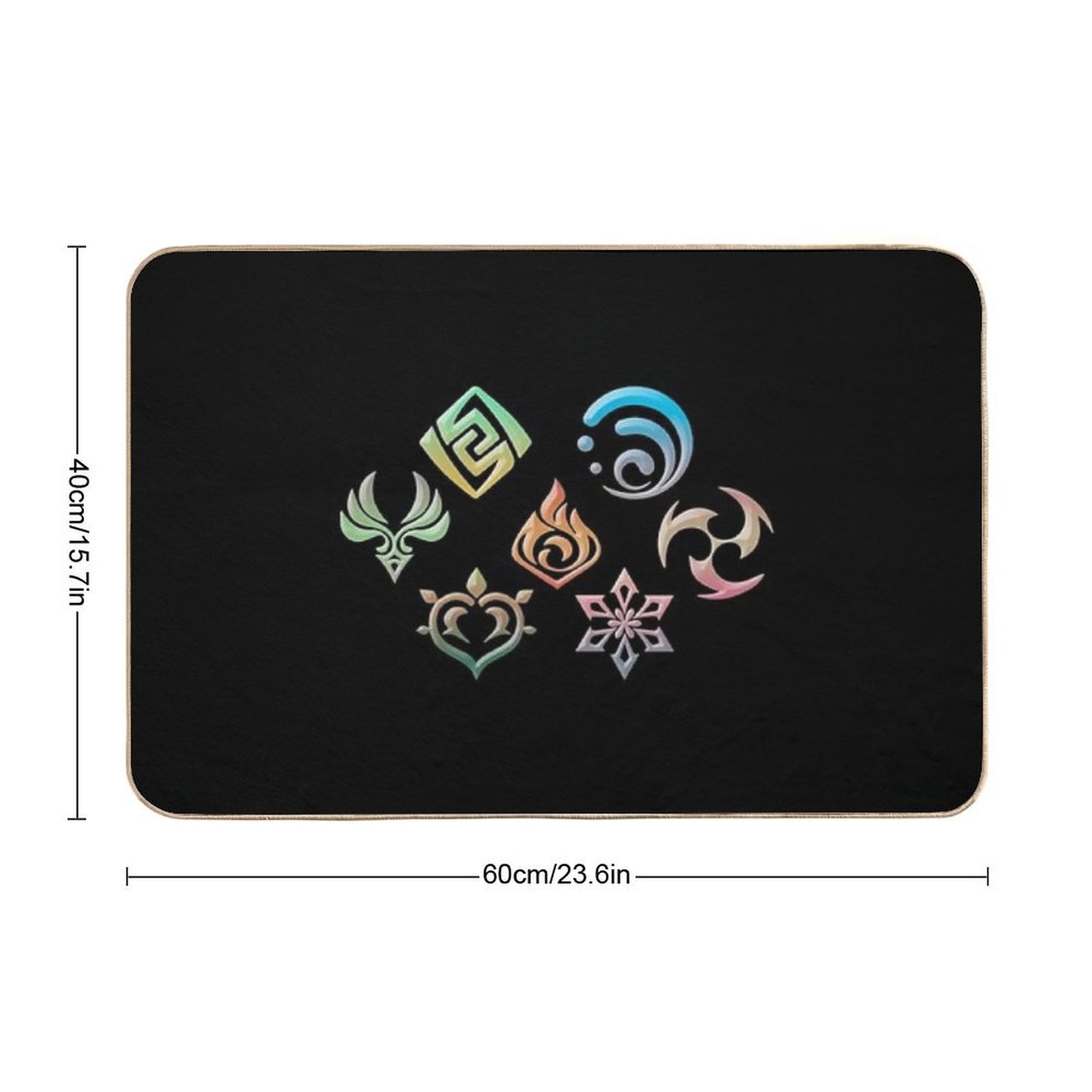 Genshin Impact Elements Bath Mat