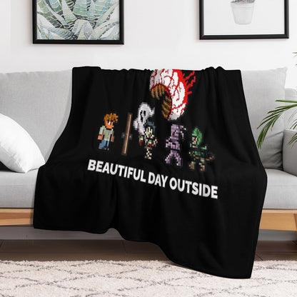 Mens Womens Terraria Game Halloween Throw Blanket