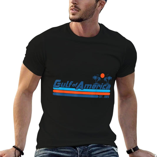 Gulf of USA America Est 2025 Retro Vintage Beach Mens Women  High-quality Stitching T-Shirt