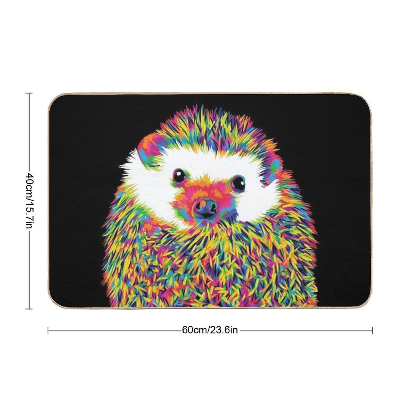Hedgehog of Color Bath Mat