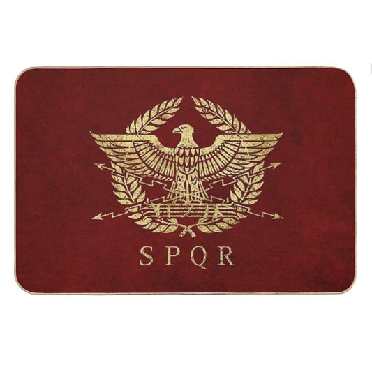 Roman Empire Emblem - Vintage Gold Bath Mat