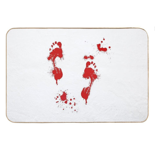 Bloody Footprints Bath Mat