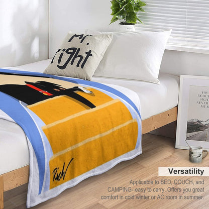 The Hounds at The Top of The Stairs Throw Blanket