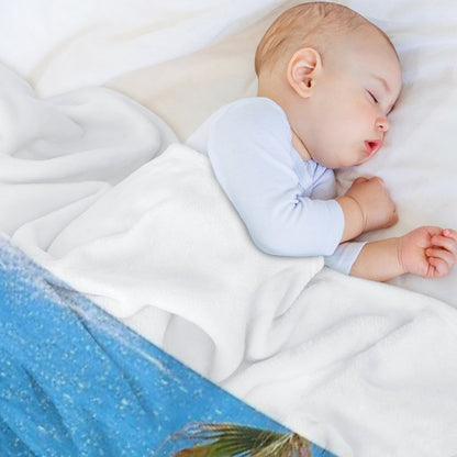 French Riviera Palms Throw Blanket