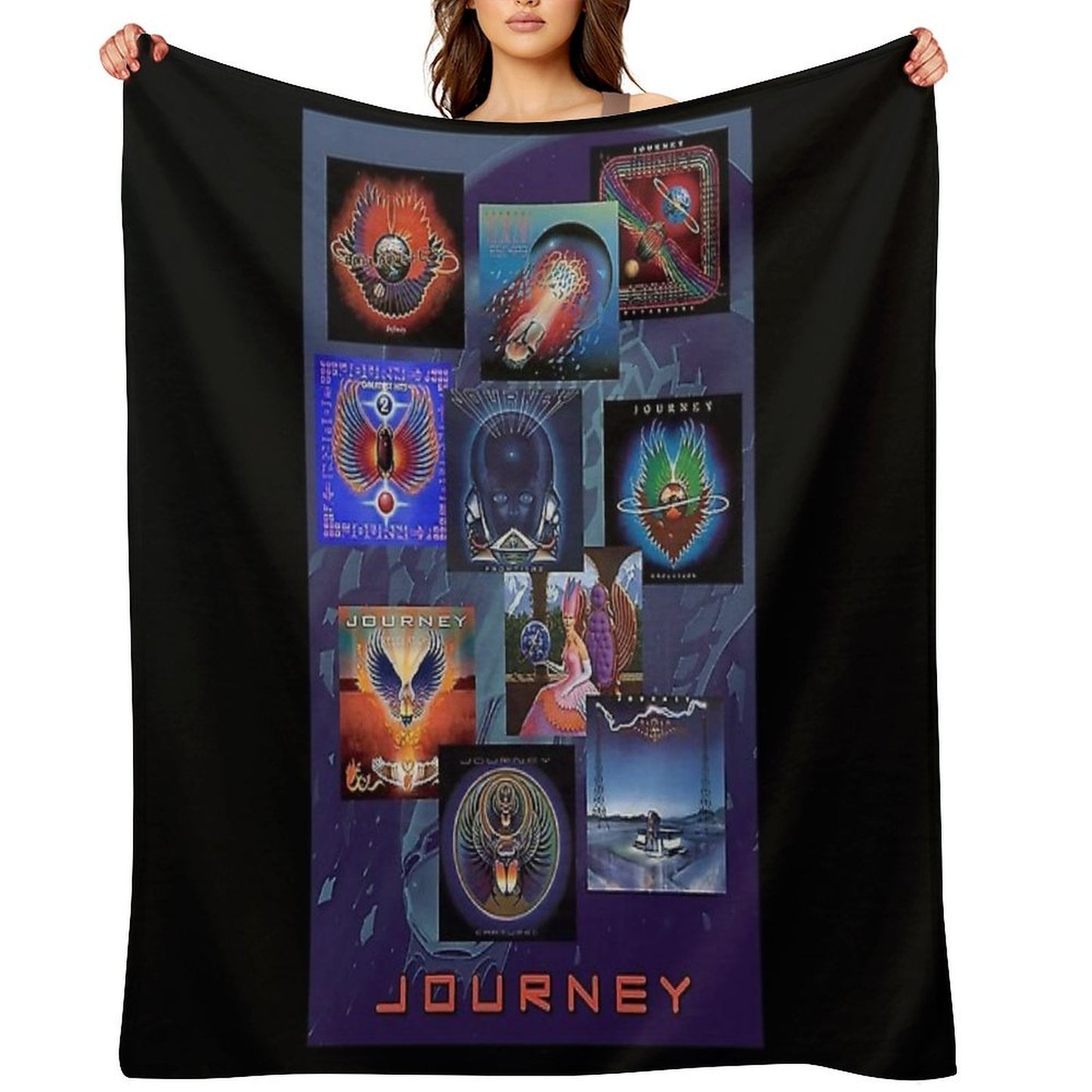 Vintage Tour Music Band Singer Albums Throw Blanket