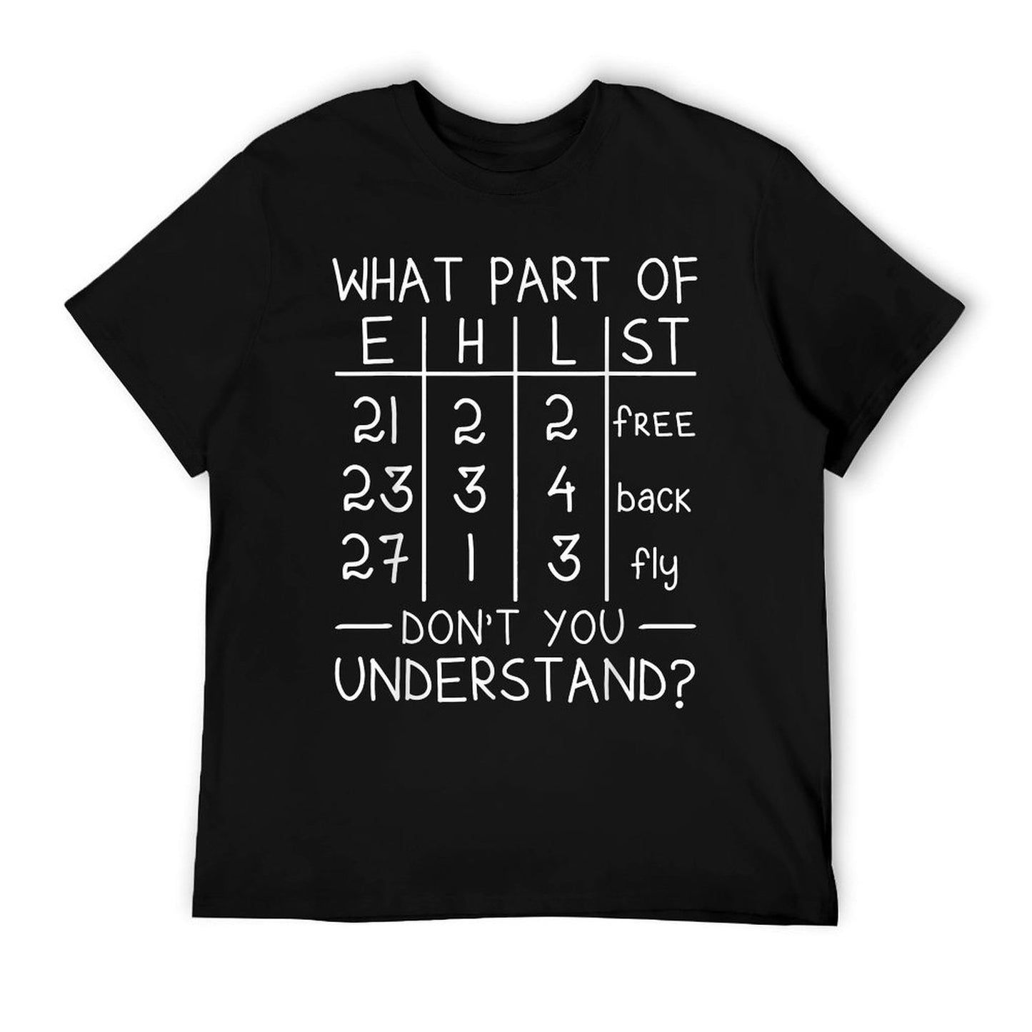 Swimming Swimmer What Part Don&#39;t You Understand Swim Team T-Shirt