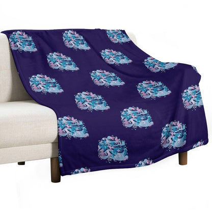 Octopus Party Throw Blanket