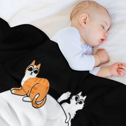 Skull Is Full of Cats Throw Blanket