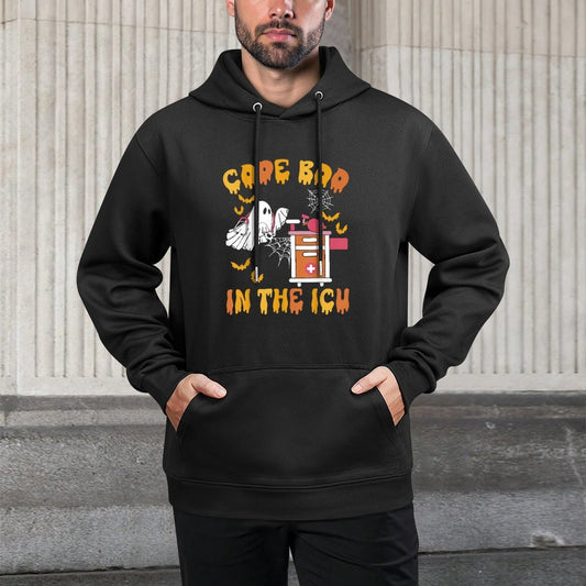Code Boo in The ICU Ghost Nurse Halloween Spooky Season Machine Washable Hoodie