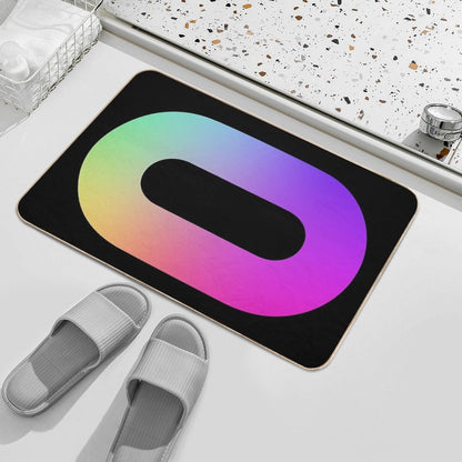 Rainbow Holographic Oculus VR Logo Bath Mat