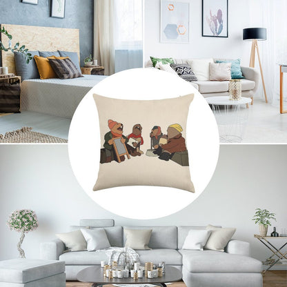 Emmet Otters Jug Band Linen Throw Pillow Cover