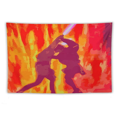 Anakin And Obi-Wan's Duel Tapestry
