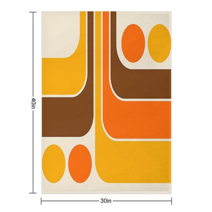 Retro Geometric Design 624 Throw Blanket