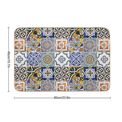 Colorful Portuguese Tile Bath Mat