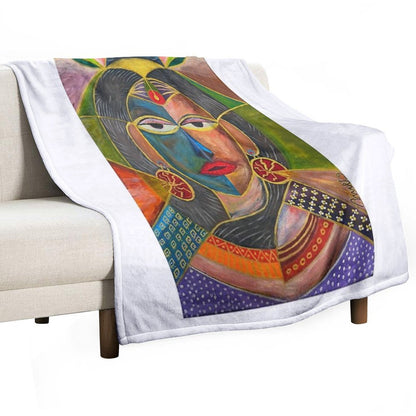 Celtic Spirit Woman Throw Blanket