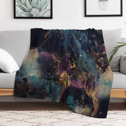 Abstract Stardust Galaxy Throw Blanket