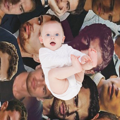 Theo James Photo Collage Throw Blanket