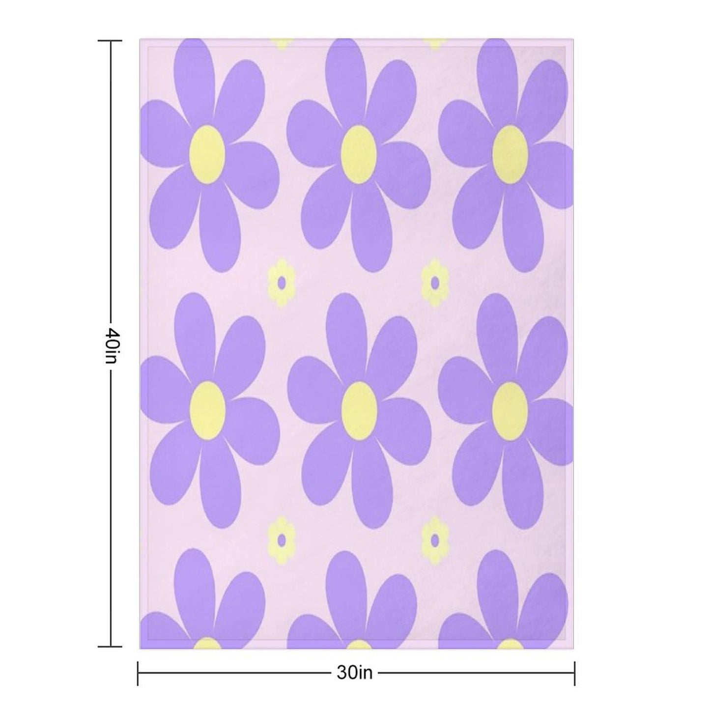 Spring Flowers (Lavender) Throw Blanket