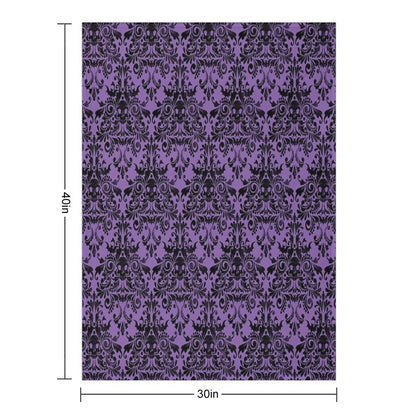 Skull Damask Pattern Throw Blanket
