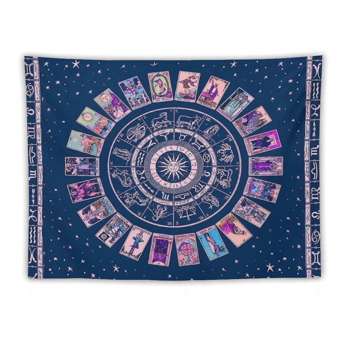 Pastel Goth Zodiac, Astrology Chart & The Major Arcana Tarot Tapestry