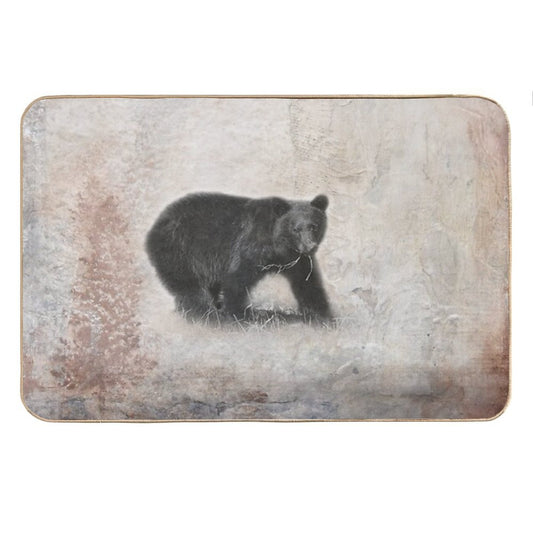 Black Bear, Cabin Decor Bath Mat