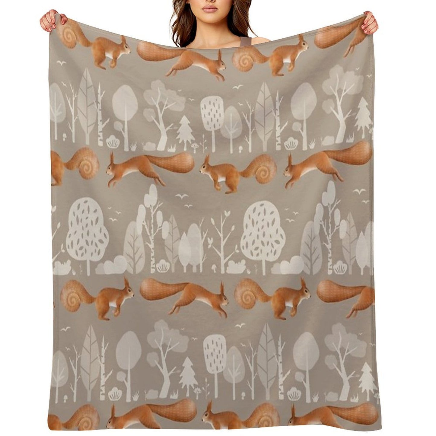 Cute Squirrel Throw Blanket