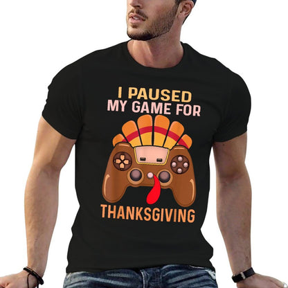 Happy Thanksgiving Gaming Fall Turkey Gamer Boys Kids Men  Slim-fit Cut T-Shirt