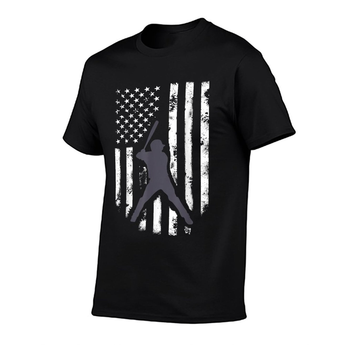 American Flag Baseball Shirt Cool Distressed Jersey Gift T-Shirt