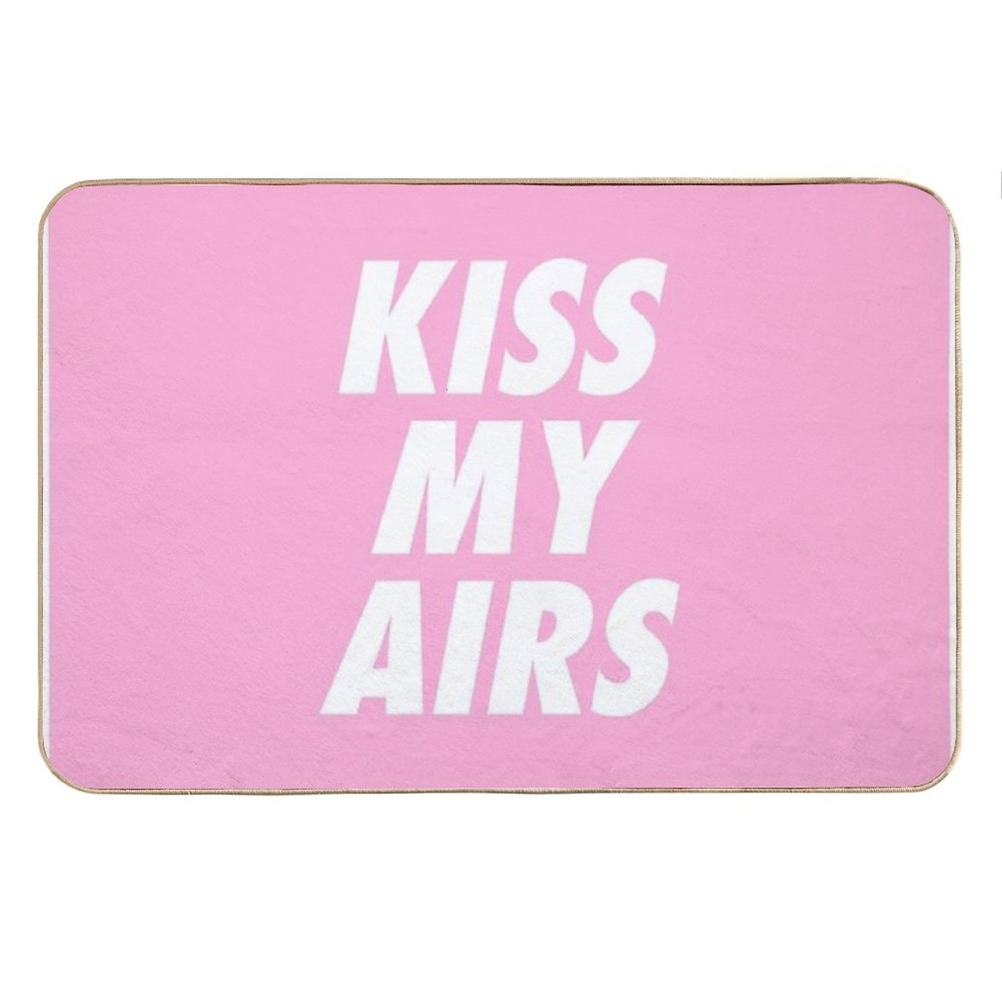 Kiss My Airs Sneaker Head Hype Pink & White Bath Mat