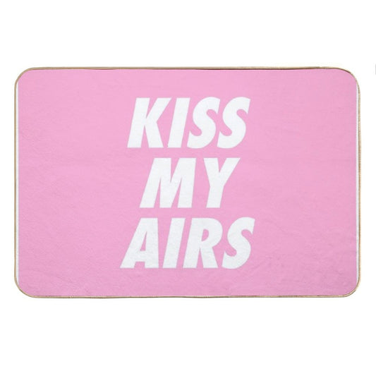 Kiss My Airs Sneaker Head Hype Pink & White Bath Mat