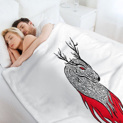 Elder Deer Throw Blanket